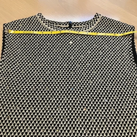 St John Sleeveless Black & Gold Rhinestone top, Evening collection, S-Medium - Picture 7 of 9